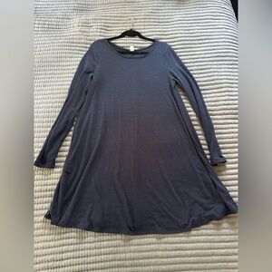Old Navy Navy Blue Ling Sleeve Swing Dress